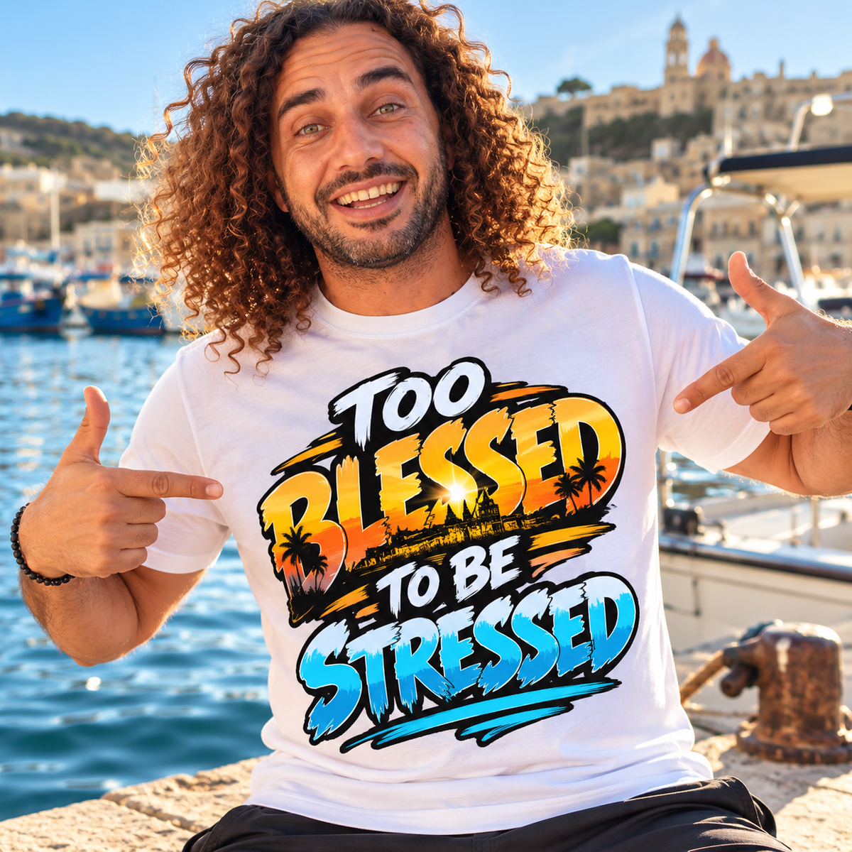 Too Blessed to be Stressed t shirt